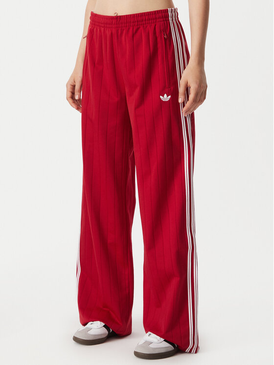 adidas Pantaloni trening Pinstripe Firebird Loose Trackpant KS9977 Roșu Wide Leg