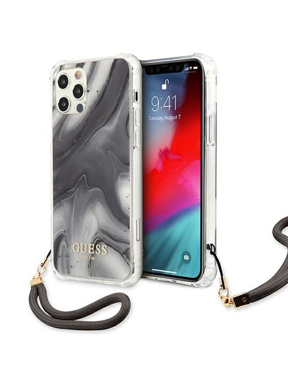 Guess Guess Etui na telefon iPhone 12 Pro Max Szary