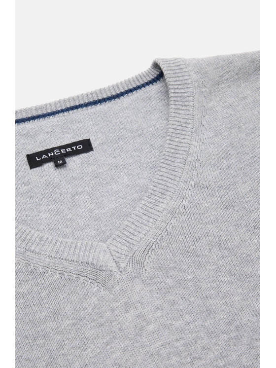 Lancerto Lancerto Sweter Anthony SW073223000056 Szary Regular Fit