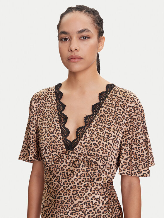 Guess Guess Õhtune kleit W5YK01 WHEZ2 Beež Regular Fit