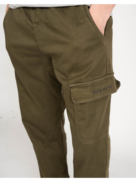 Pepe Jeans Pepe Jeans Παντελόνι υφασμάτινο PM211430 | Landan Χακί Regular Fit