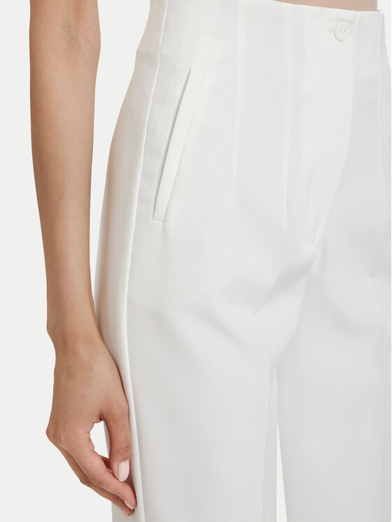 ACCESS FASHION ACCESS FASHION Spodnie materiałowe 63-5132-135 Biały Regular Fit