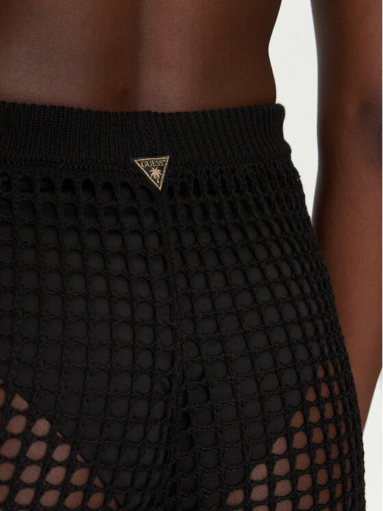 Guess Guess Pantaloni palazzo E5GB02 Z3N30 Nero Palazzo Fit
