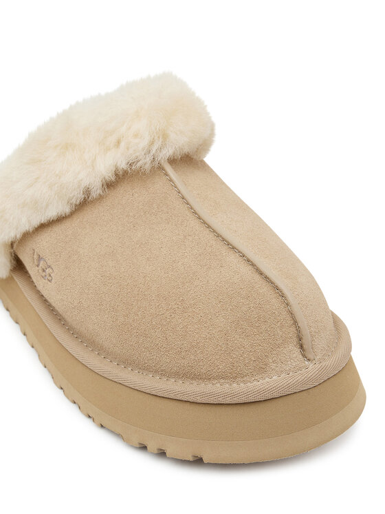 Pantofole Manitu Home Da Donna – Basse, Beige, Taglia 37, Con Velcro, Esterno In Mesh E Interno In Spugna