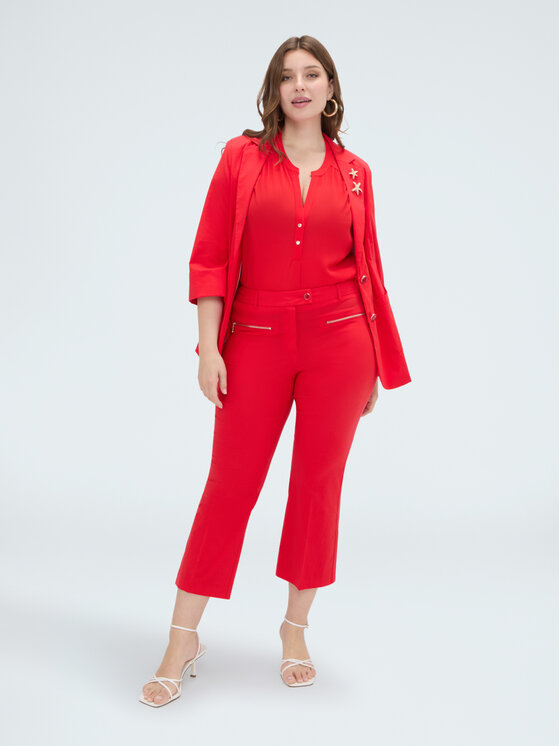 Fiorella Rubino Fiorella Rubino Spodnie materiałowe P707L002398N016 Czerwony Flare Fit