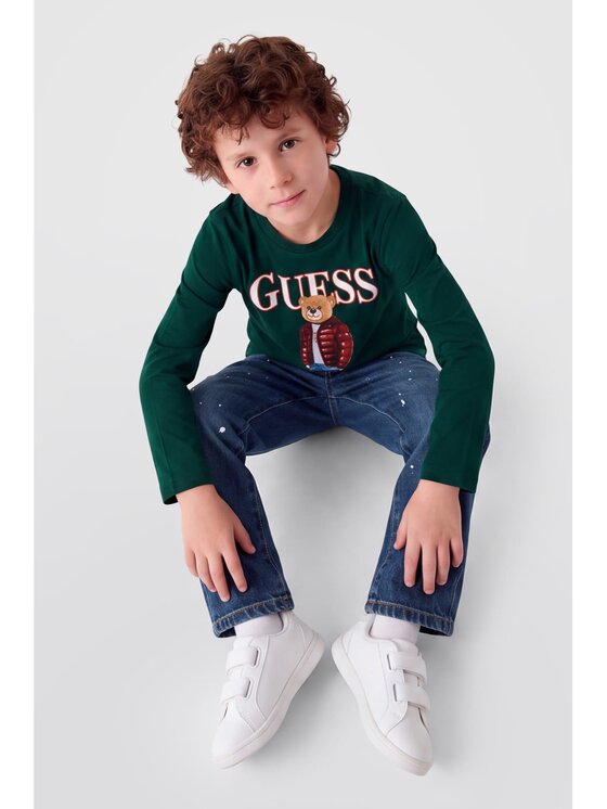 Guess Kids Guess Kids T-Shirt 184439 Zelená Classic Fit