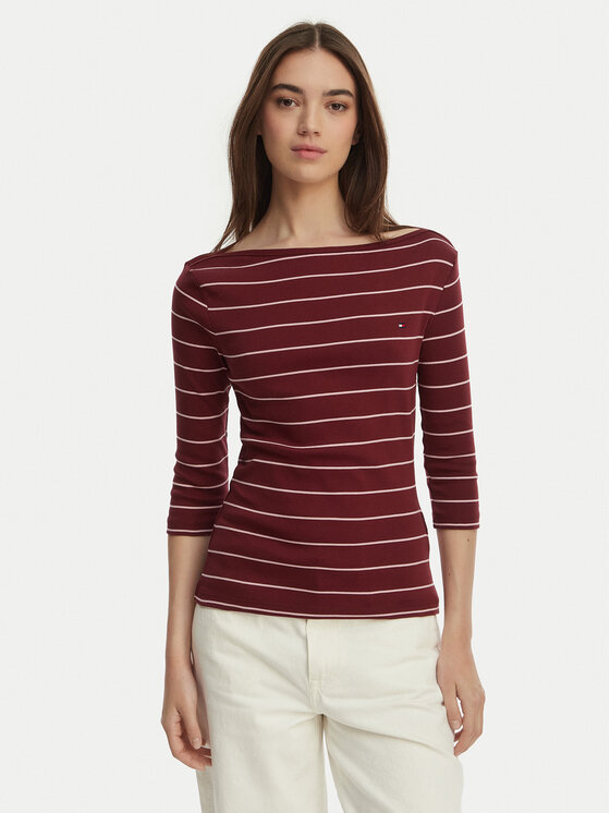 Tommy Hilfiger Bluză New Cody WW0WW40589 Roșu Slim Fit