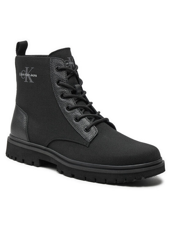 Calvin Klein Jeans Calvin Klein Jeans Schnürschuhe Eva Boot Mid Laceup Mix Mtr YM0YM00982 Schwarz