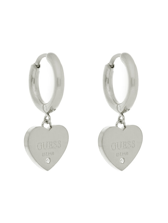 Guess Guess Kolczyki Huggie Me JUBE03 145JW Srebrny