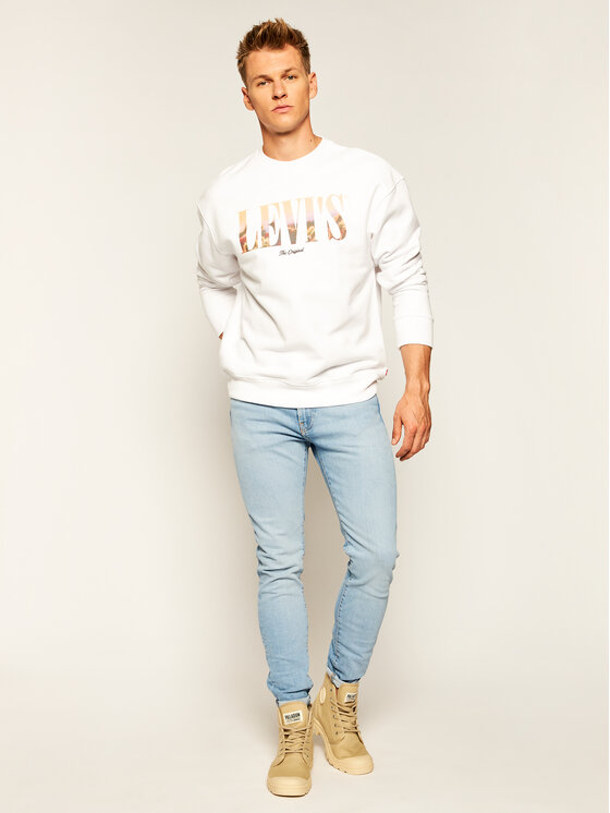 Felpa Relaxed T2 Graphic Crew 38712-0000 Bianco