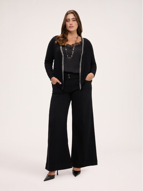 Fiorella Rubino Fiorella Rubino Kardigan M575L008875N033 Czarny Regular Fit
