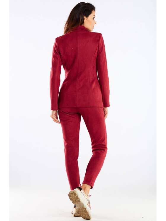 Awama Awama Dámske nohavice A461 Bordová Basic Fit