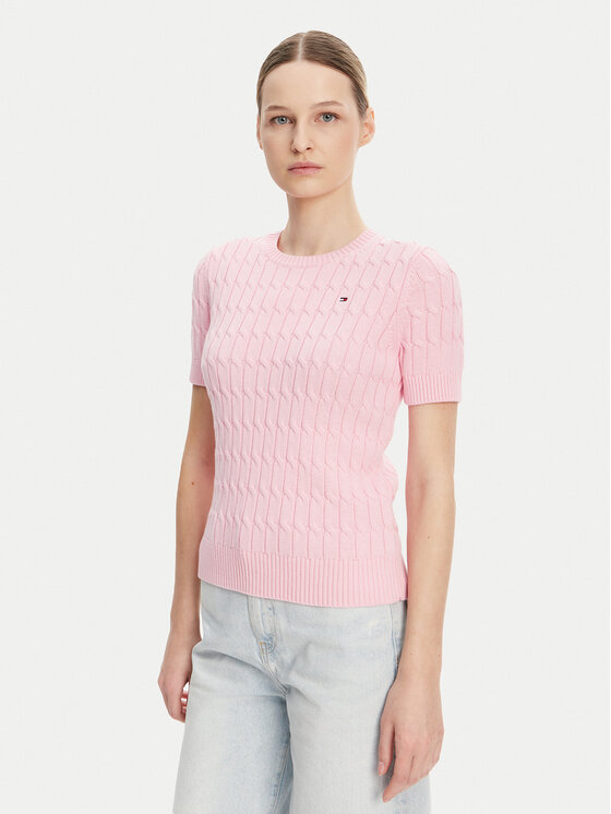 Tommy Hilfiger Tommy Hilfiger Svetr WW0WW38744 Růžová Regular Fit