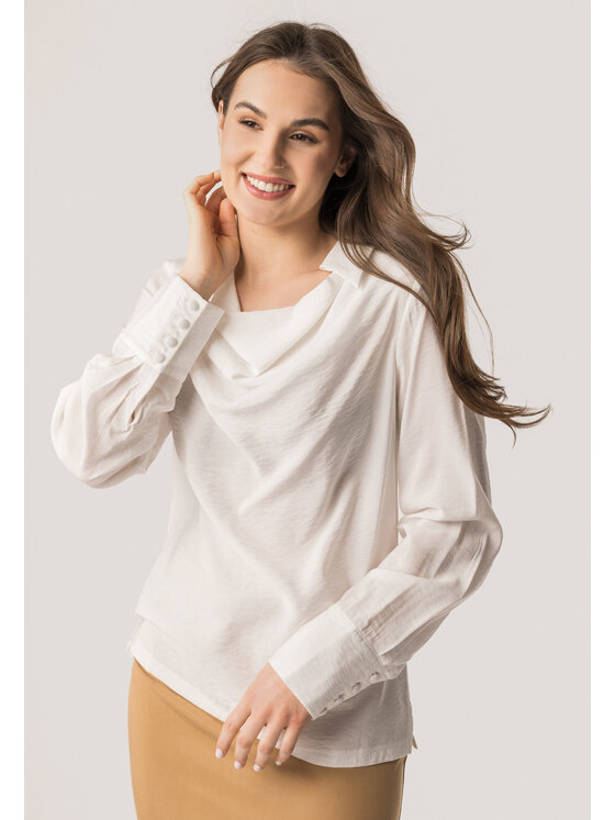 QUIOSQUE QUIOSQUE Blúzka PARIS BLOUSE Biela Regular Fit
