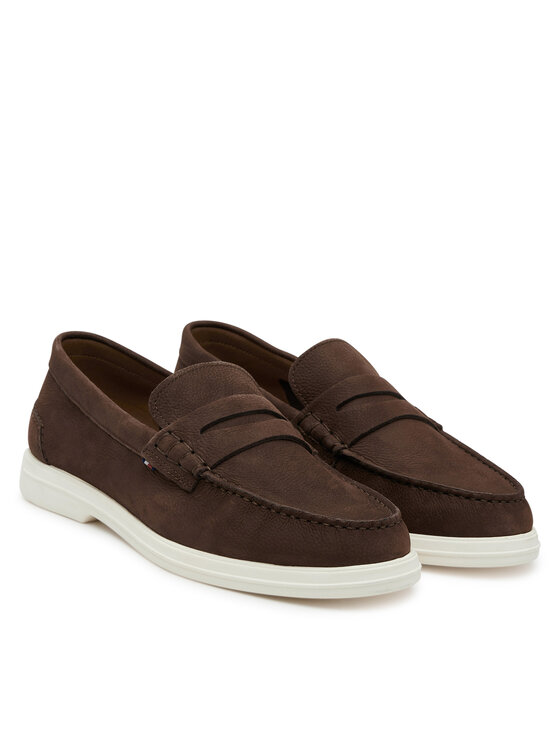Tommy Hilfiger Tommy Hilfiger Mokasini Nubuck P Loafer FM0FM05350 Rjava