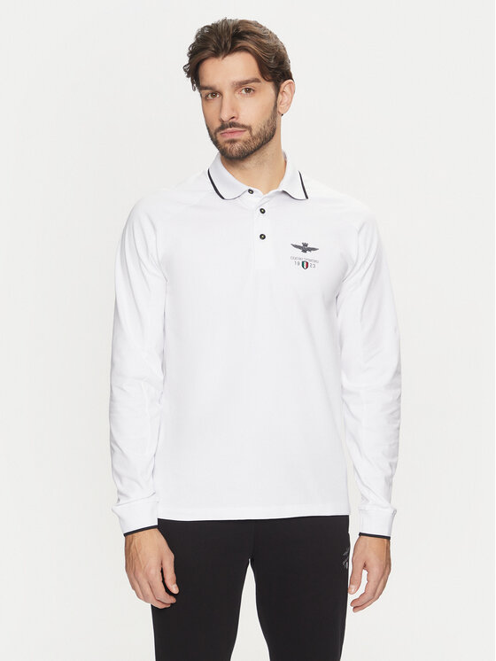 Aeronautica Militare Polokošeľa 242PO1824J612 Biela Regular Fit