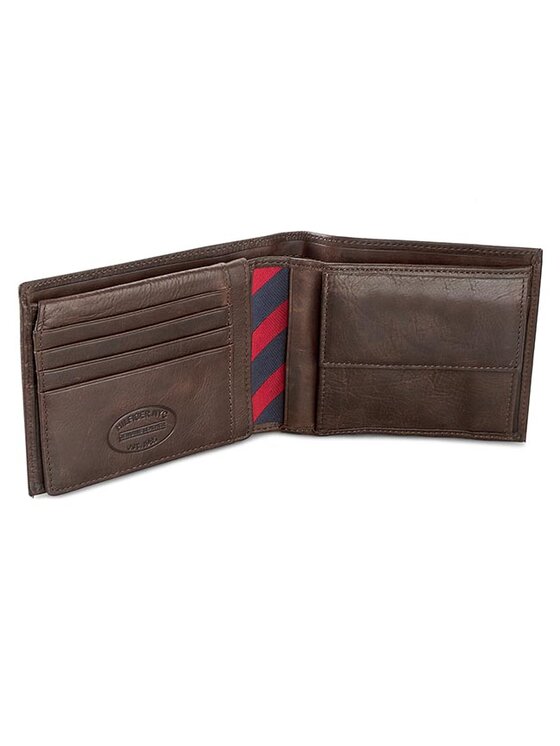 Tommy Hilfiger Tommy Hilfiger Velika moška denarnica Johnson Cc Flap And Coin Pocket AM0AM00660/82566 Rjava