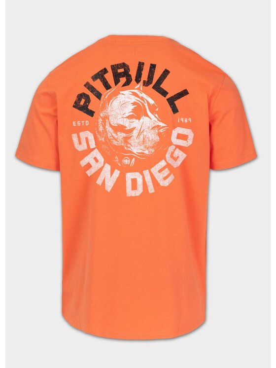 PITBULL PITBULL T-Shirt Koszulka męska DOG SD 3XL Pomarańczowy Regular Fit