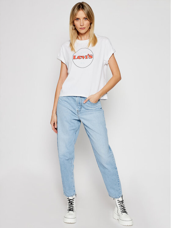 Jeans High Loose Taper 17847-0005 Blu Relaxed Fit