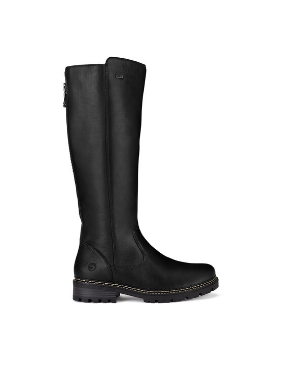 Cizme lungi riding Remonte D0B72-01 Negru