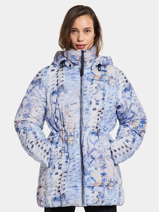 Didriksons Didriksons Striukė Sia Aop Wns Parka 504810 Mėlyna Standard Fit