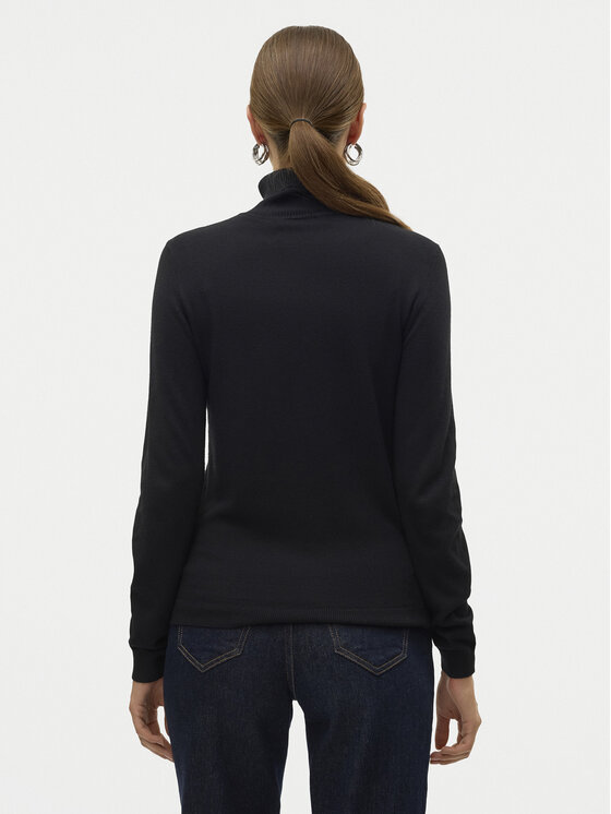 Vero Moda Vero Moda Bluză cu gât Iris 10320450 Negru Slim Fit