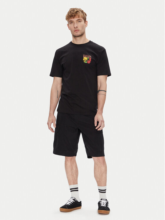 Volcom Volcom Marškinėliai Tooflow A3512551 Juoda Classic Fit