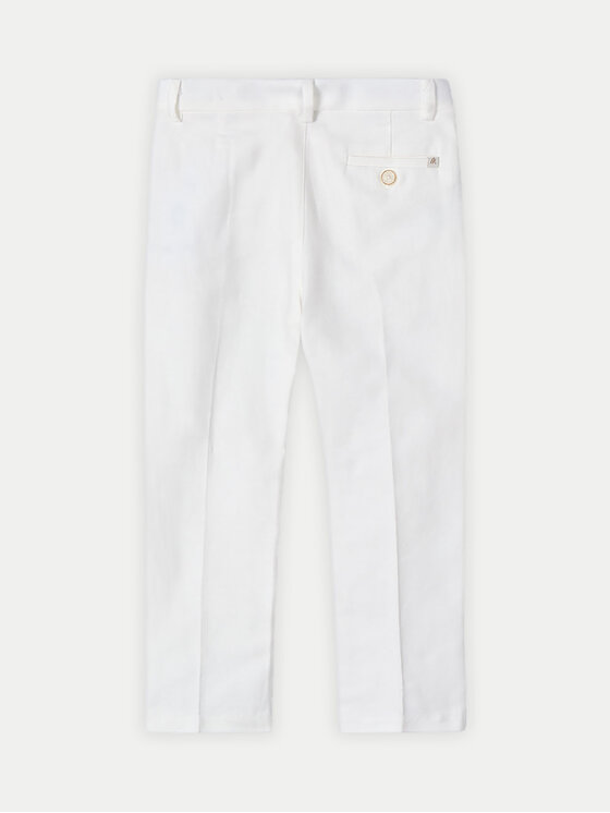 Mayoral Mayoral Hlače iz tkanine 3563 Bela Slim Fit