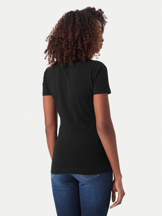 Guess Guess T-Shirt W5GI17 J1314 Μαύρο Slim Fit