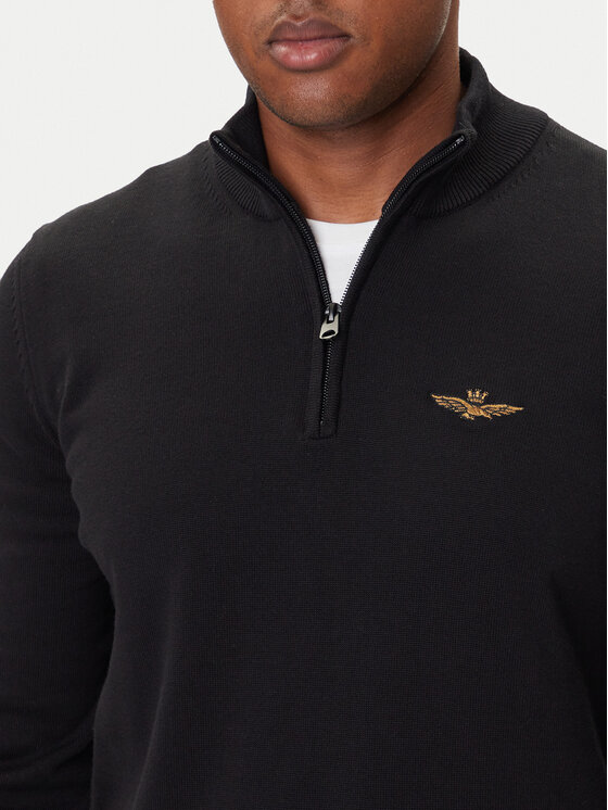 Aeronautica Militare Aeronautica Militare Pulover 252MA1578UL00506 Črna Regular Fit