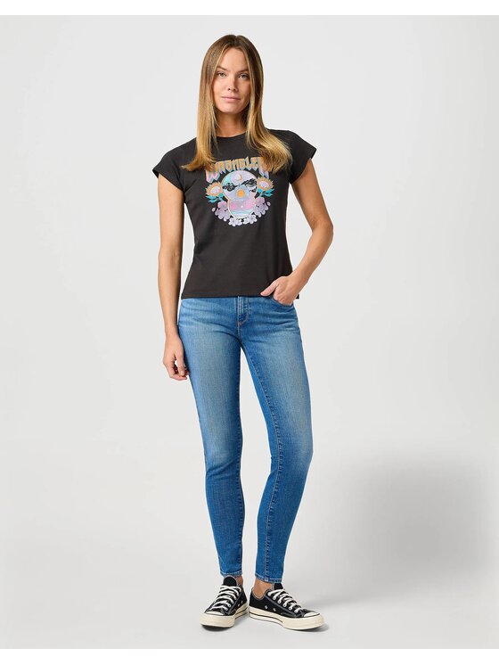 Wrangler Wrangler Jeansy SKINNY Niebieski Skinny Fit
