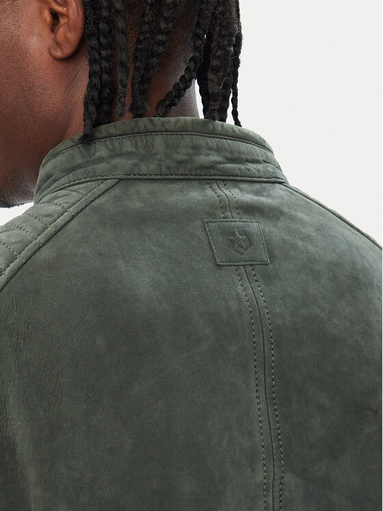 Milestone Milestone Nahkjope MS Flavio 632205 60910 Roheline Regular Fit