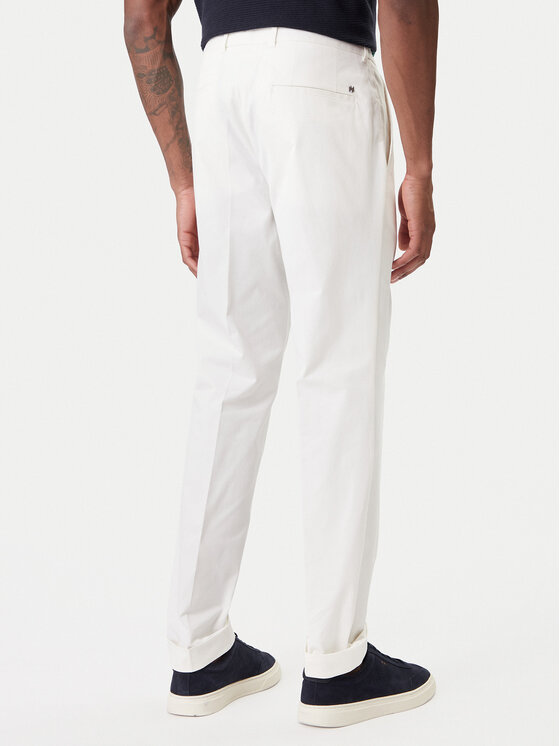 BOSS BOSS Bavlnené nohavice C-Genius 50555035 Biela Regular Fit