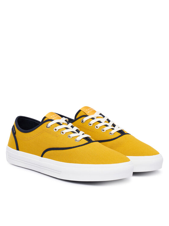 Tommy Hilfiger Tommy Hilfiger Tenniskingad Th Vulc Cup Long Lace Canvas FM0FM05874 Kollane