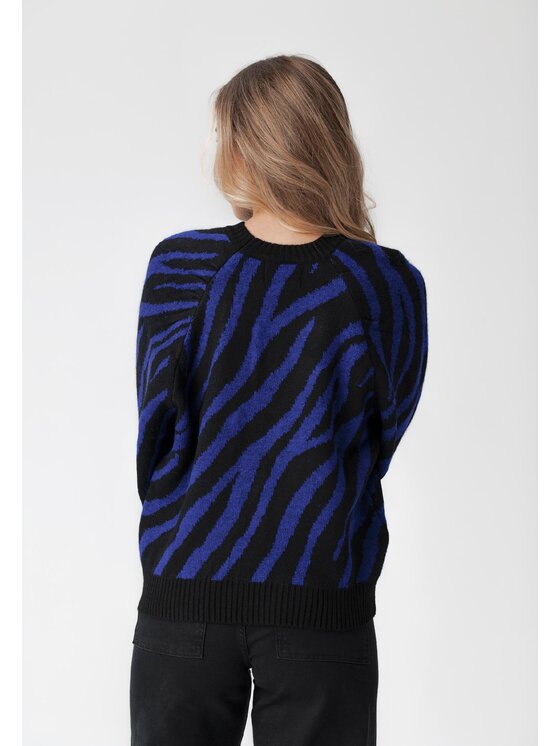 LAURELLA LAURELLA Sweter Laurella 6TU070852 Granatowy Regular Fit