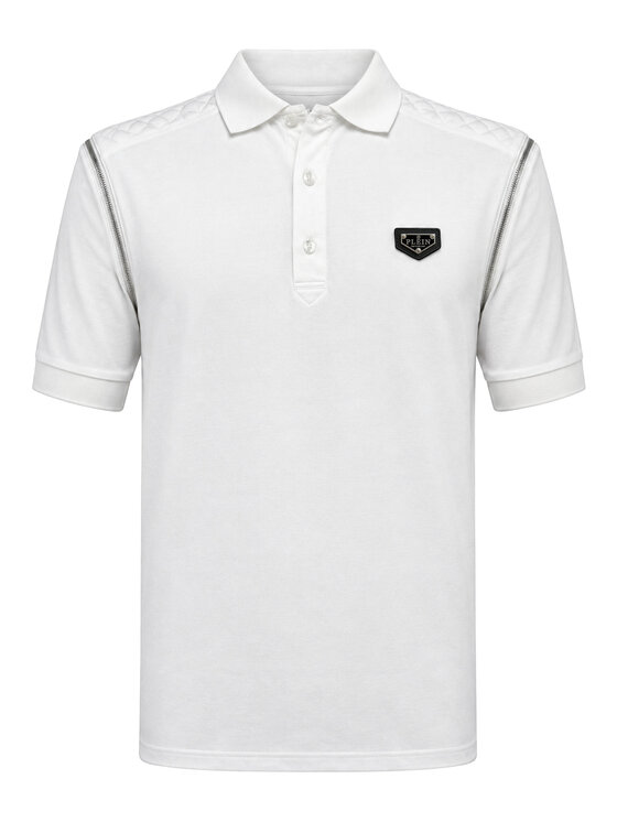 PHILIPP PLEIN PHILIPP PLEIN Polo 31655 Biały Slim Fit