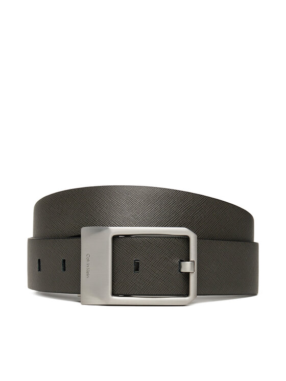 Calvin Klein Calvin Klein Чоловічий ремінь Faceted Buckle 35Mm Adj/Rev LV04D7010G Чорний