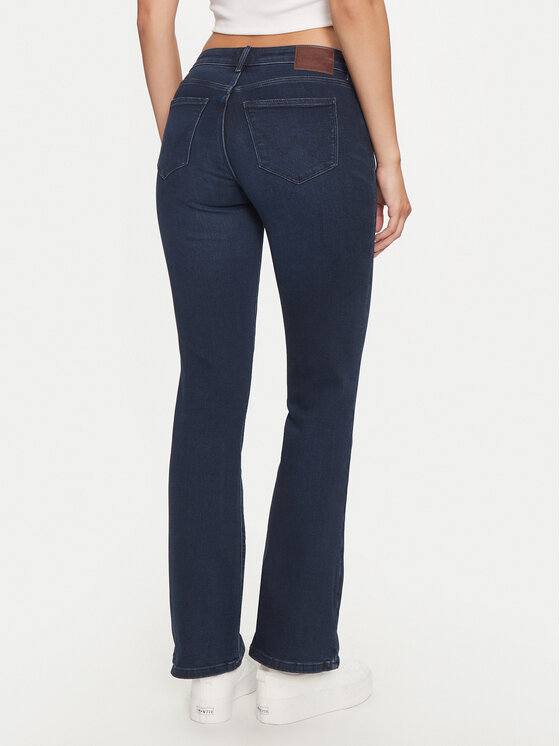 Wrangler Wrangler Džinsai 112342797 Tamsiai mėlyna Bootcut Fit