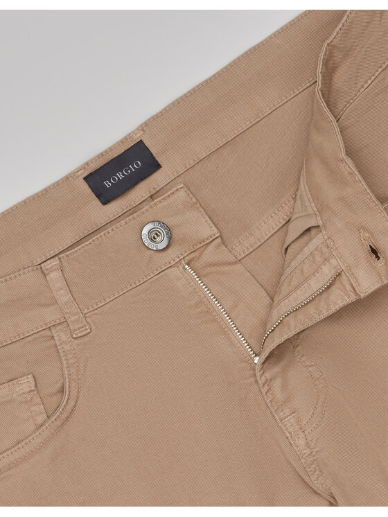 Borgio Borgio Jeansy GAGLIATO_BZ Beżowy Classic Fit