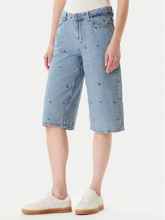 ONLY ONLY Džínové šortky Cobain 15349519 Modrá Loose Fit