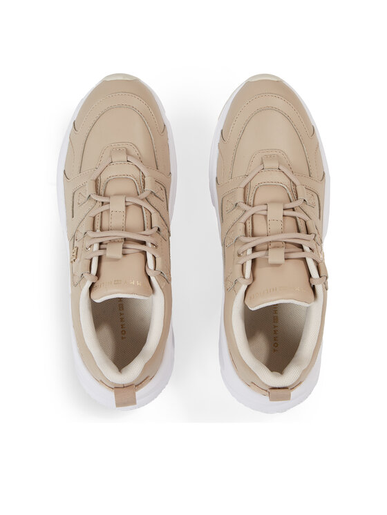 Tommy Hilfiger Tommy Hilfiger Αθλητικά Th Premium Runner Lthr FW0FW07340 Μπεζ