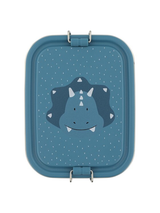 Trixie Baby Trixie Baby Lunchbox Mały stalowy lunch box - Triceratops Niebieski
