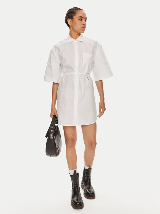 HUGO Hugo Vestito chemisier Emedia 50512828 Bianco Relaxed Fit