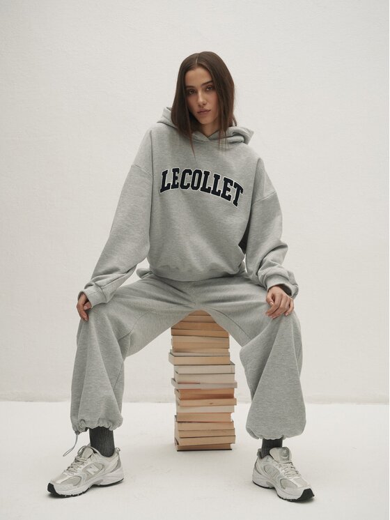 Le Collet Le Collet Bluza LEYA Szary Oversize