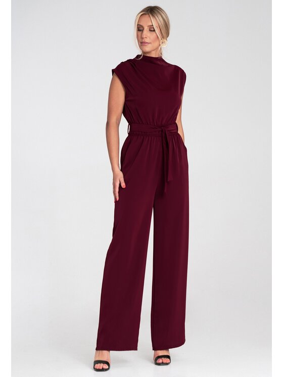 FIGL FIGL Kombinezon M1196 Bordowy Regular Fit