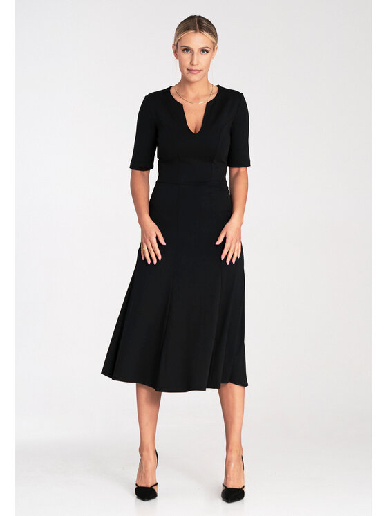 FIGL FIGL Sukienka koktajlowa M1033 Czarny Regular Fit