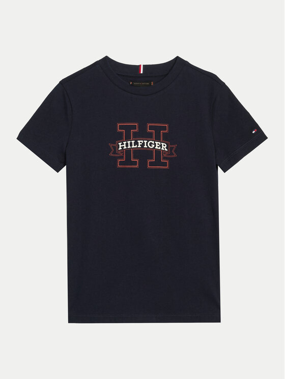 Tommy Hilfiger Tommy Hilfiger Tričko KB0KB09028 Tmavomodrá Regular Fit