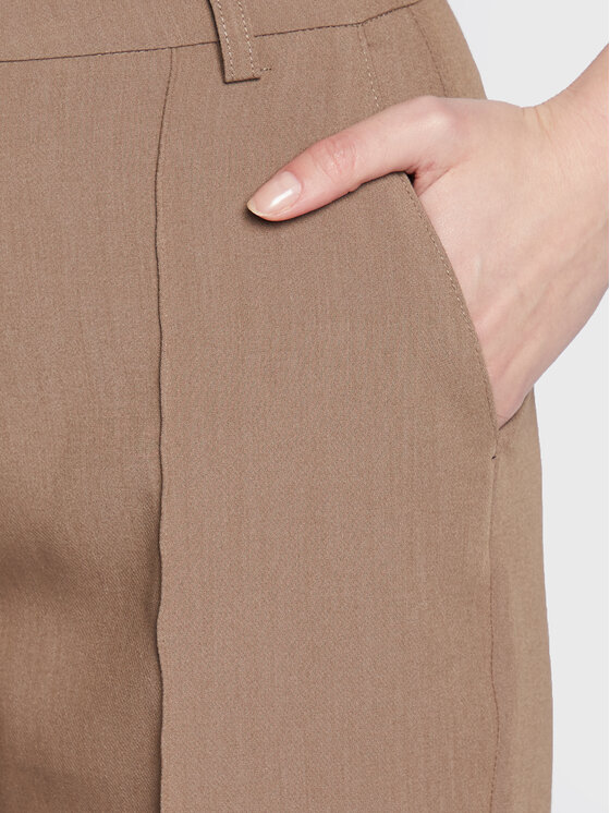 Herskind Herskind Kalhoty z materiálu Valentina 4647668 Béžová Regular Fit