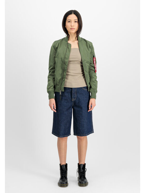 Alpha Industries Alpha Industries Kurtka bomber MA-1 TT Two Tone Bomber Jacket Women Zielony Slim Fit