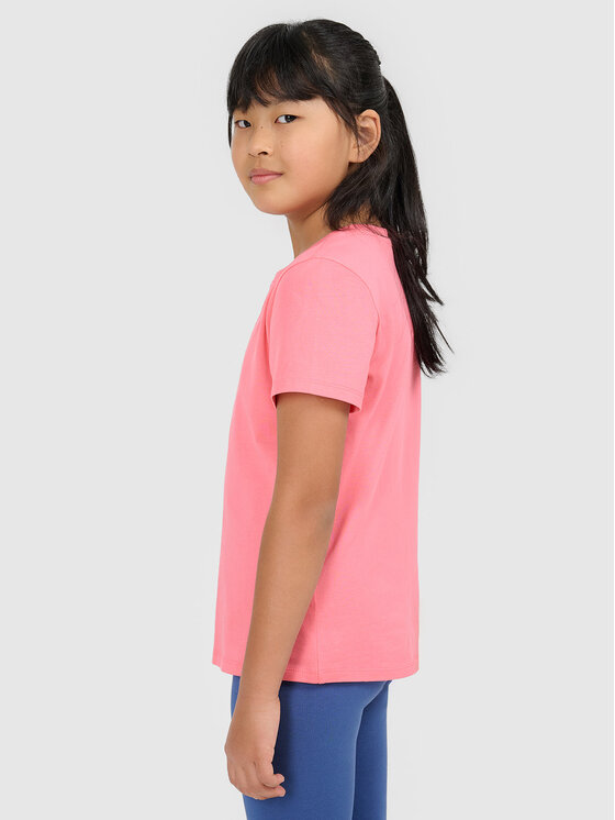 4F 4F T-Shirt BASIC+ Różowy Regular Fit